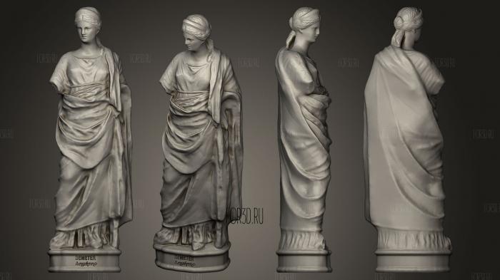 Demeter Statue stl model for CNC